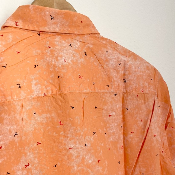 Coofandy Fresh Designer • Orange Casual Print Buttoned Down Longsleeve Shirt - Picture 12 of 14